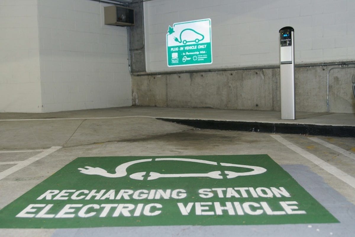 A ChargePoint station installed in California.