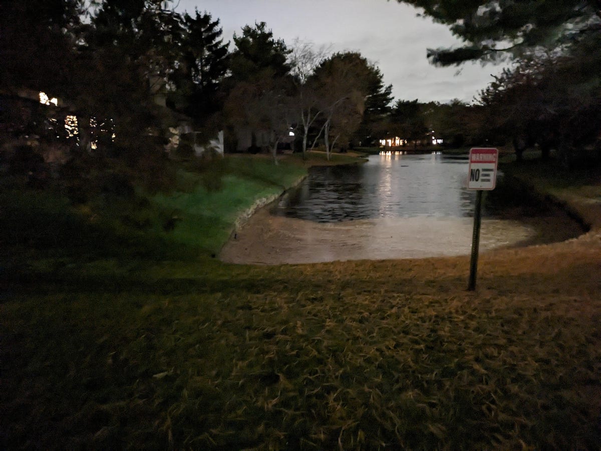 Pond at night