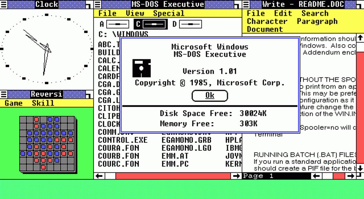 Microsoft Windows 1.0, where it all began (pictures) - CNET