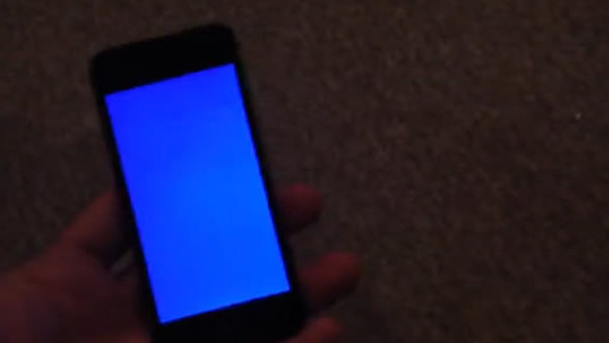 The iPhone 5S turns blue.