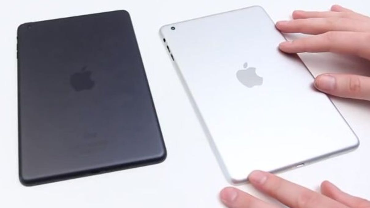 If this is really the iPad Mini 2's backplate (right), then all the action is happening on the inside.