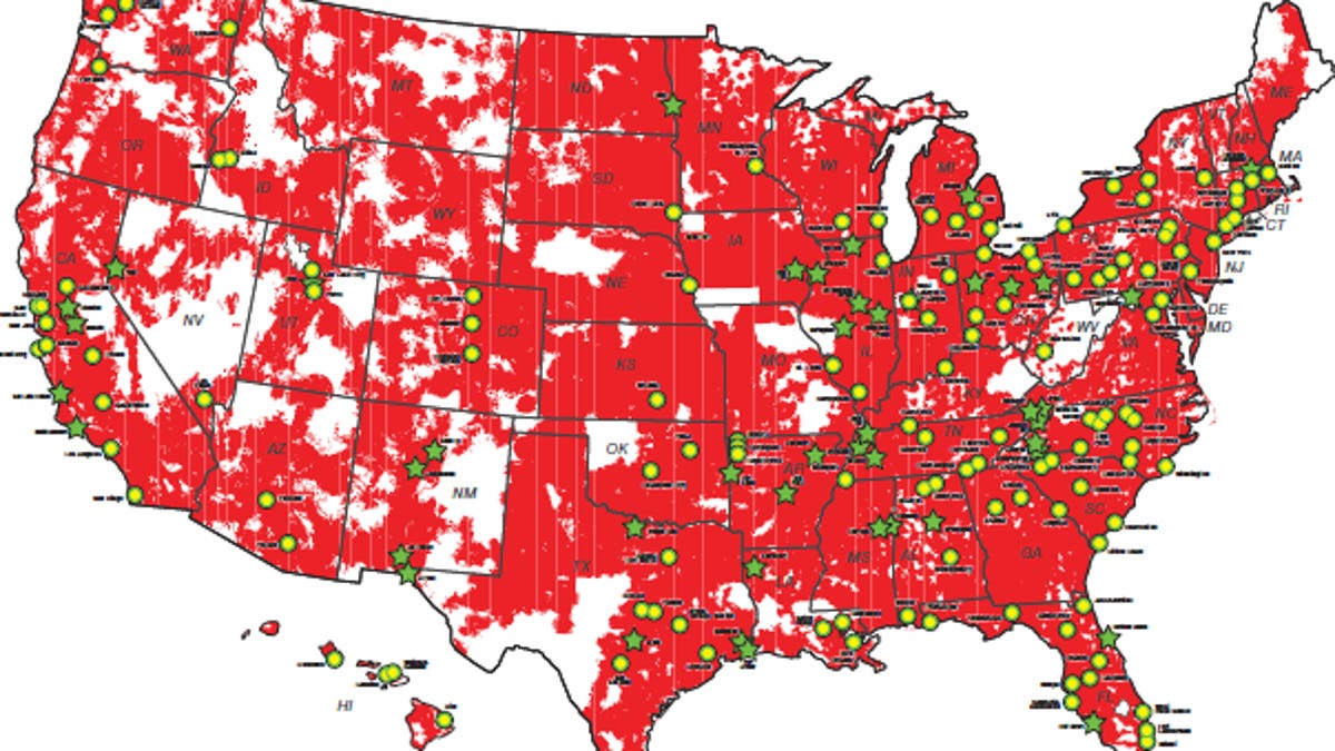 Verizon's 4G LTE network is now available to more than half the U.S. population.