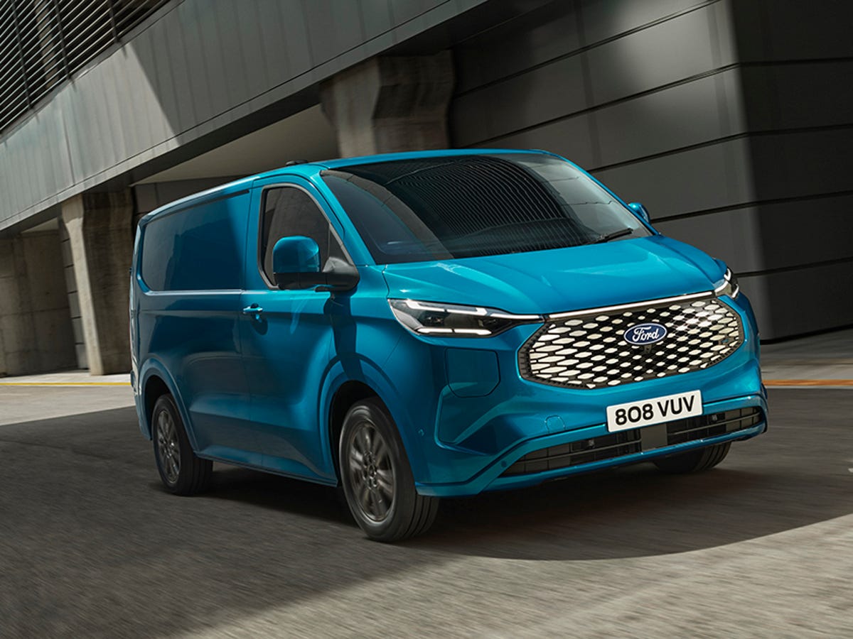 New Ford E-Transit Custom Is an Electric Van With a Funny Face - CNET