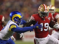 <p>Deebo Samual and the San Francisco 49ers host the Los Angeles Rams tonight on Monday Night Football on ESPN.</p>