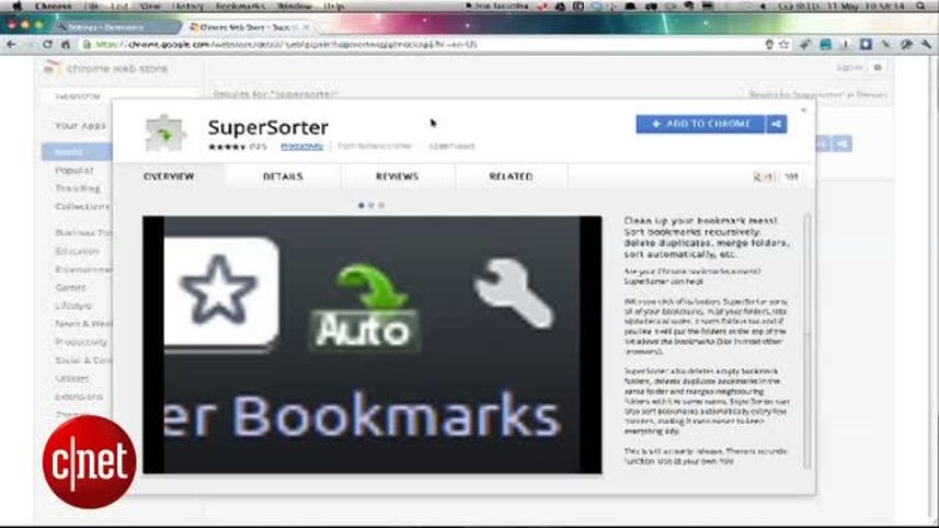 Tidy up bookmarks with SuperSorter
