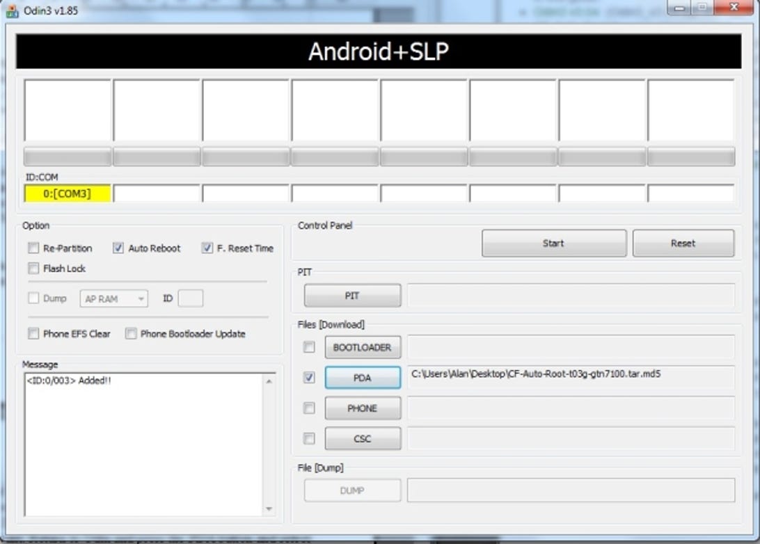 Samsung Galaxy Note 2 rooting Odin