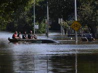 <p>Rescue workers begin mandatory evacuations after Hurricane Harvey caused widespread flooding in Houston, Texas on August 31, 2017. Hurricane Harvey hit the Texas coast with over 3 feet of rain and 125 mph winds.&nbsp;</p>