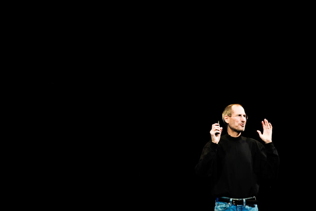 Apple CEO Steve Jobs on stage Monday June 7, 2010, in San Francisco for the opening of the 2010 World Wide Developer's Conference.