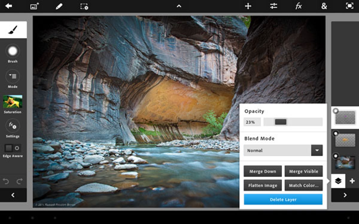 Adobe Photoshop Touch for Android tablets