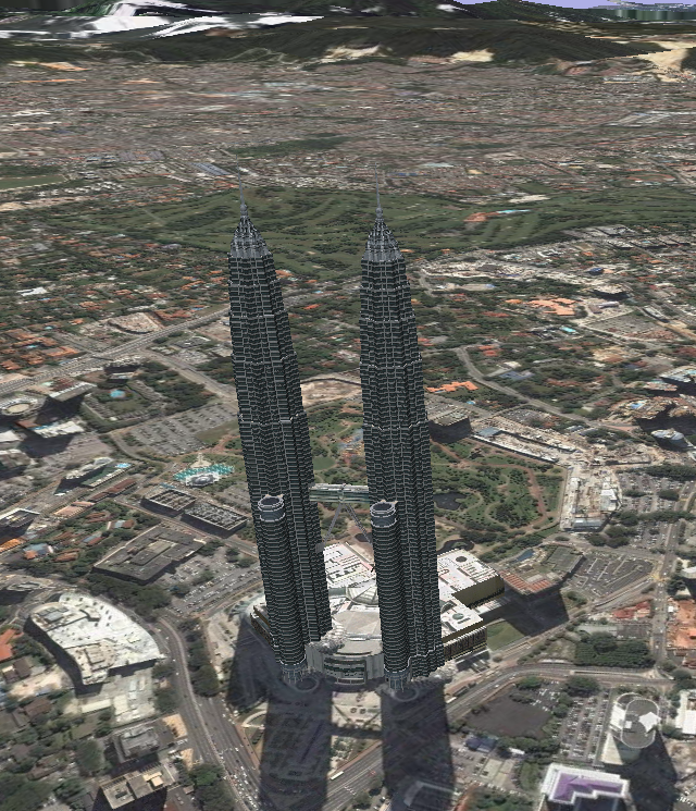 Google Earth's Petronas Towers