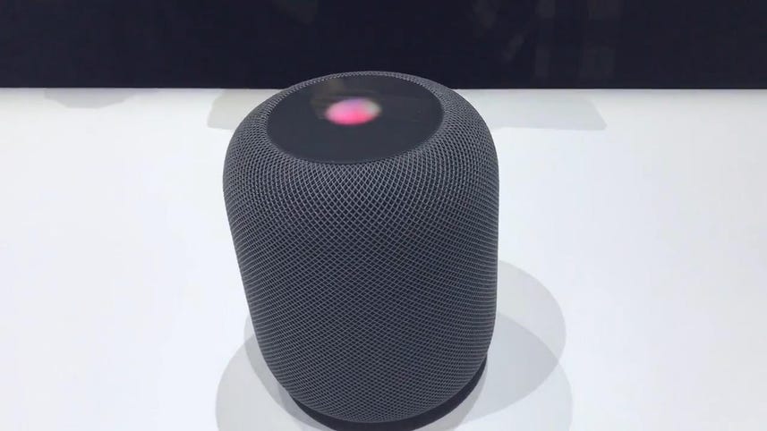 Up close with Apple's HomePod speaker