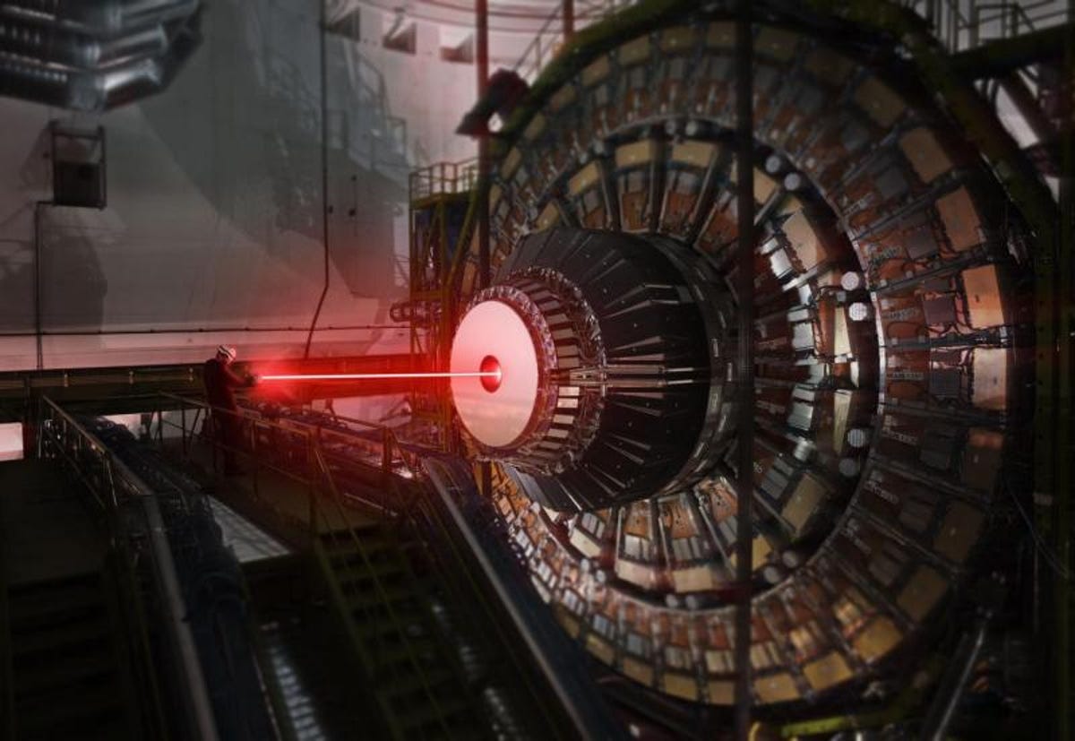 CERN lightsaber beam