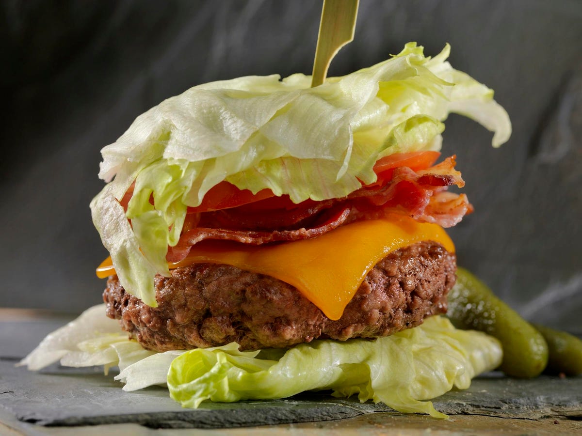 Low Carb - Lettuce Wrap Bacon CheeseBurger