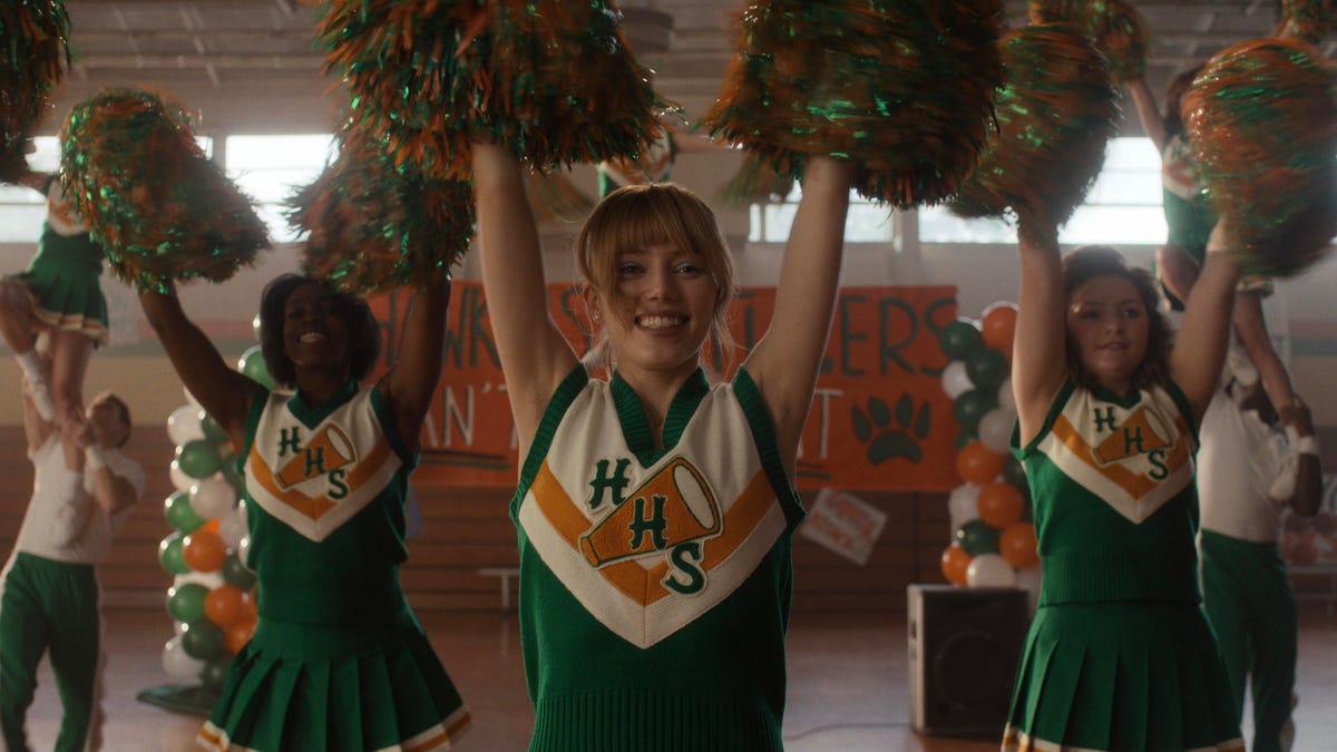 Chrissy in a cheerleading uniform in Stranger Things 4.