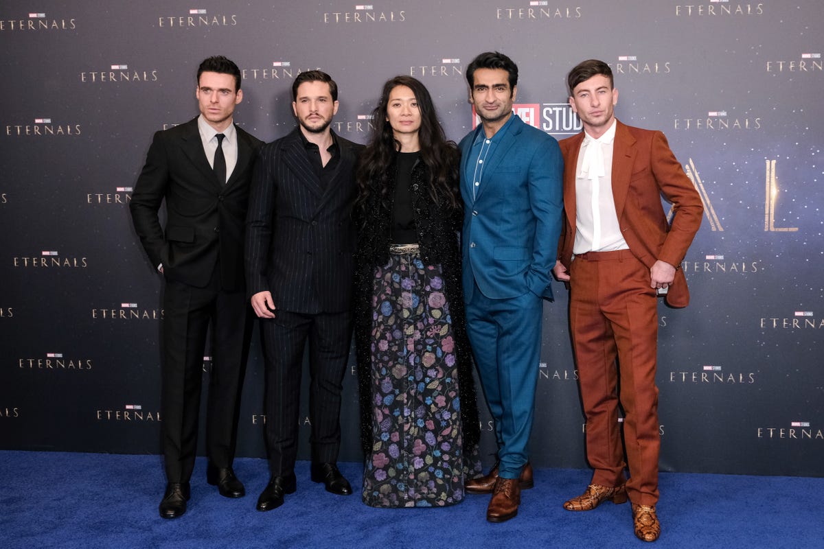 Eternals cast and director at London screening