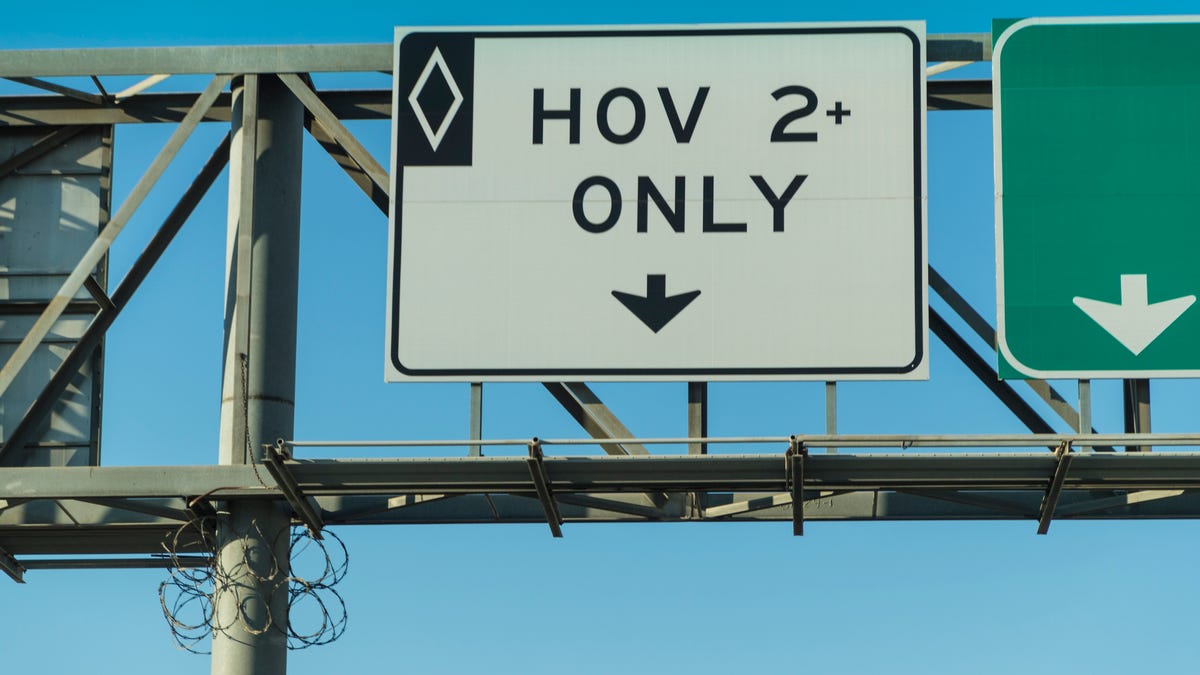 HOV lane sign