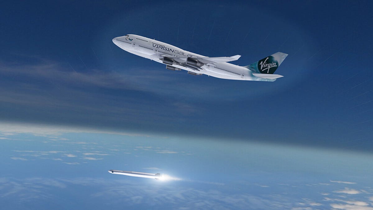 ​Virgin Orbit plans to get small satellites into space cheaply and flexibly with small rockets launched from a jet.