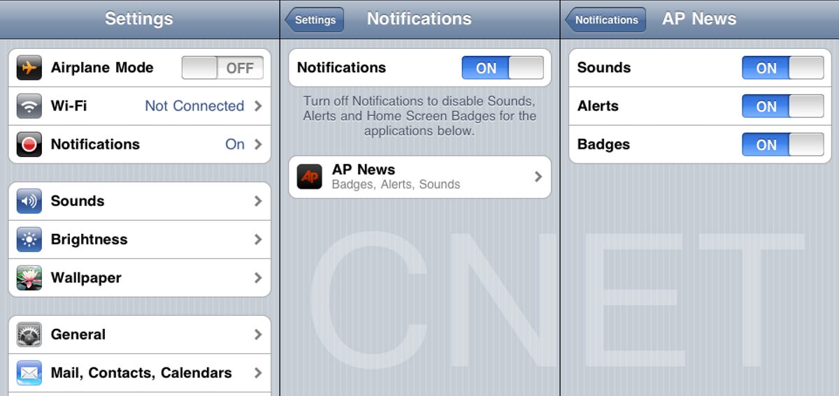iPhone push notification