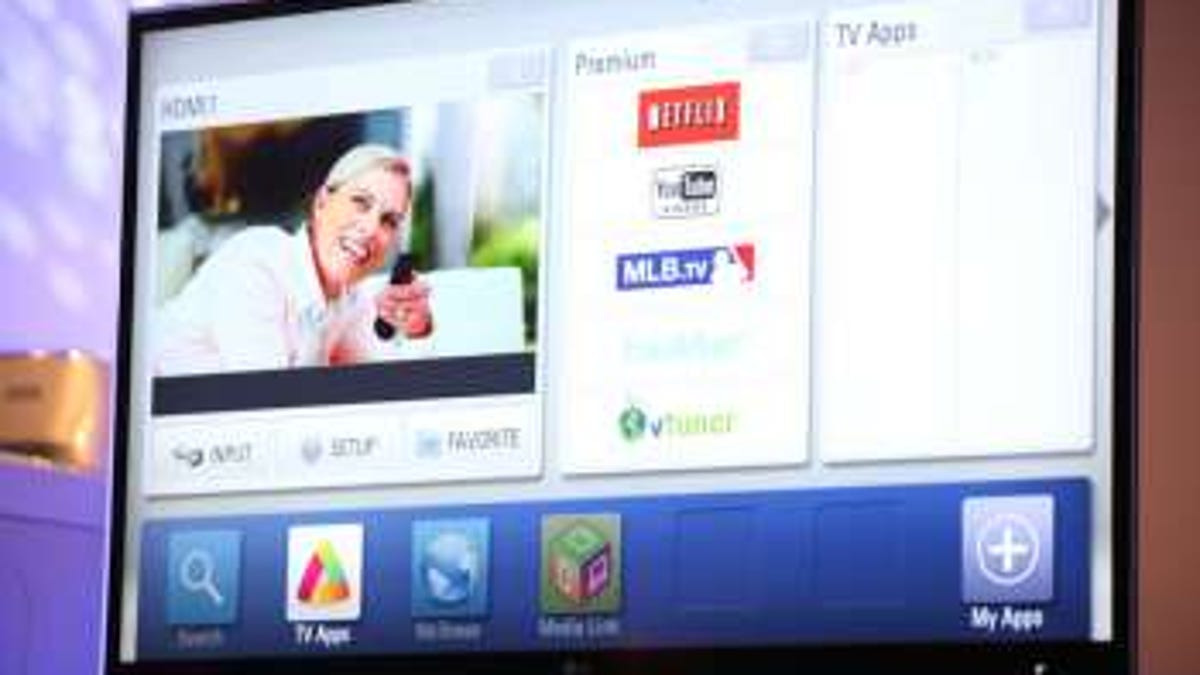 LG unveils its &apos;Smart TV&apos; platform at CES 2011.