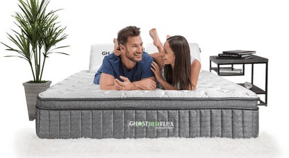 an overview of the GhostBed Flex mattress in action