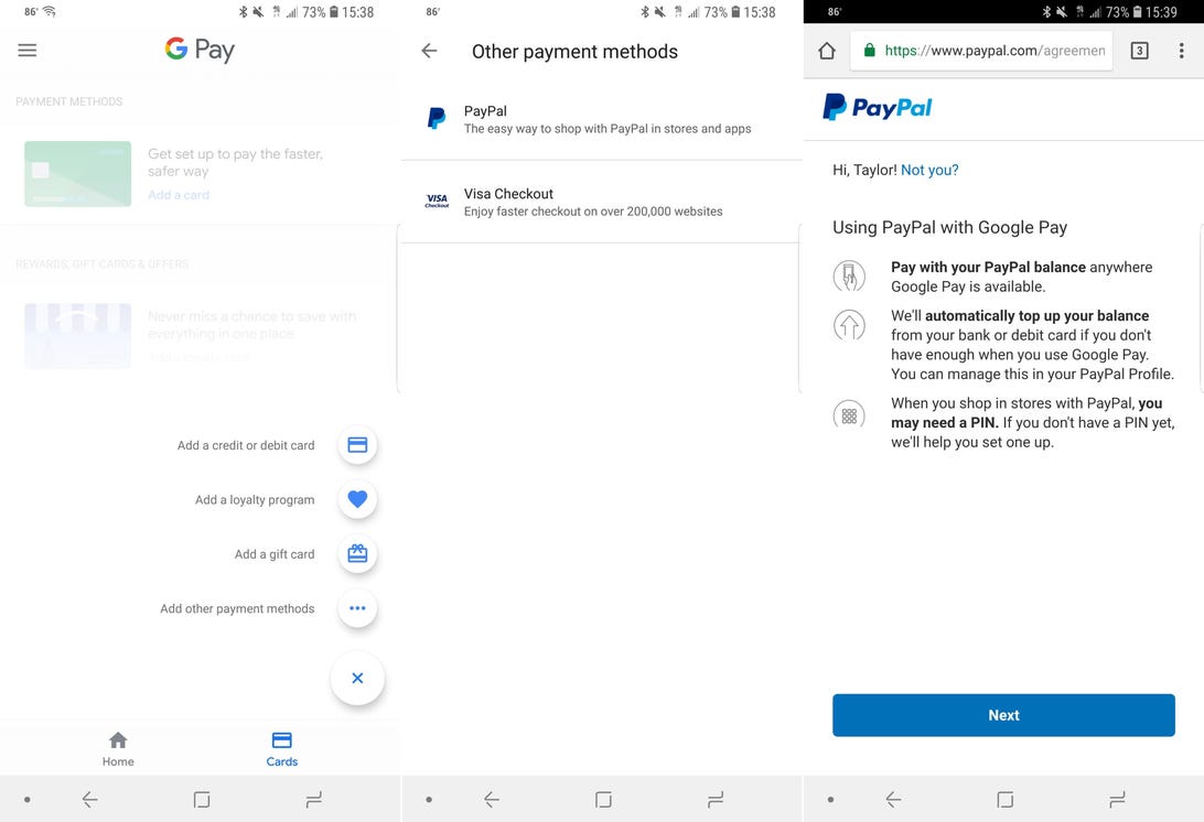 How to add PayPal to Google Pay