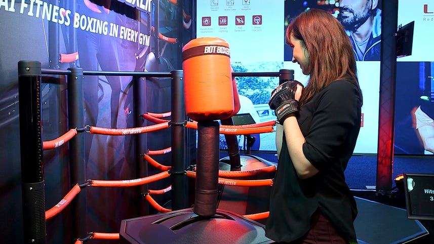 Spar with the BotBoxer smart boxing trainer at CES 2019