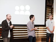 From left to right: Myspace CEO Tim Vandervook, COO Chris Vanderhook, and Justin Timberlake.