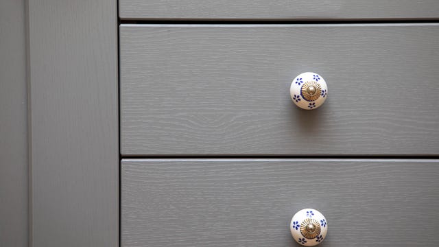 chest of drawers with decorative handles