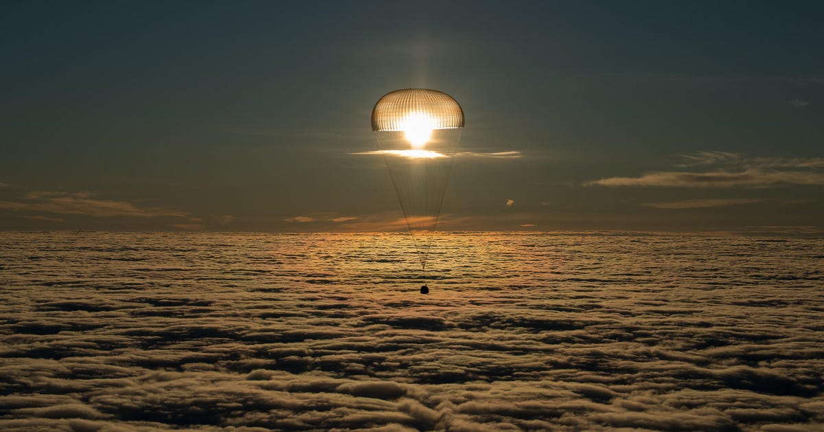 A Soyuz spacecraft returns to Earth from the ISS in early 2018