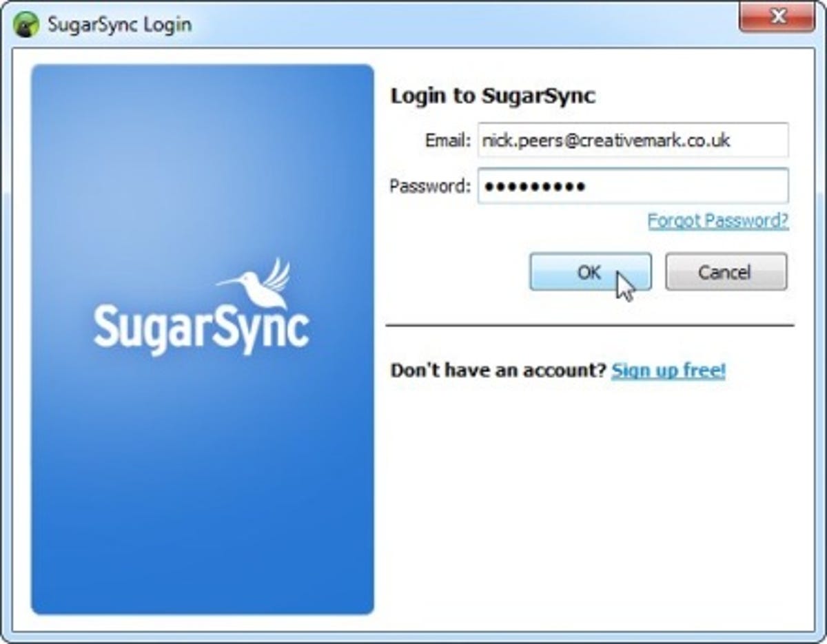 SugarSync set up sync folders
