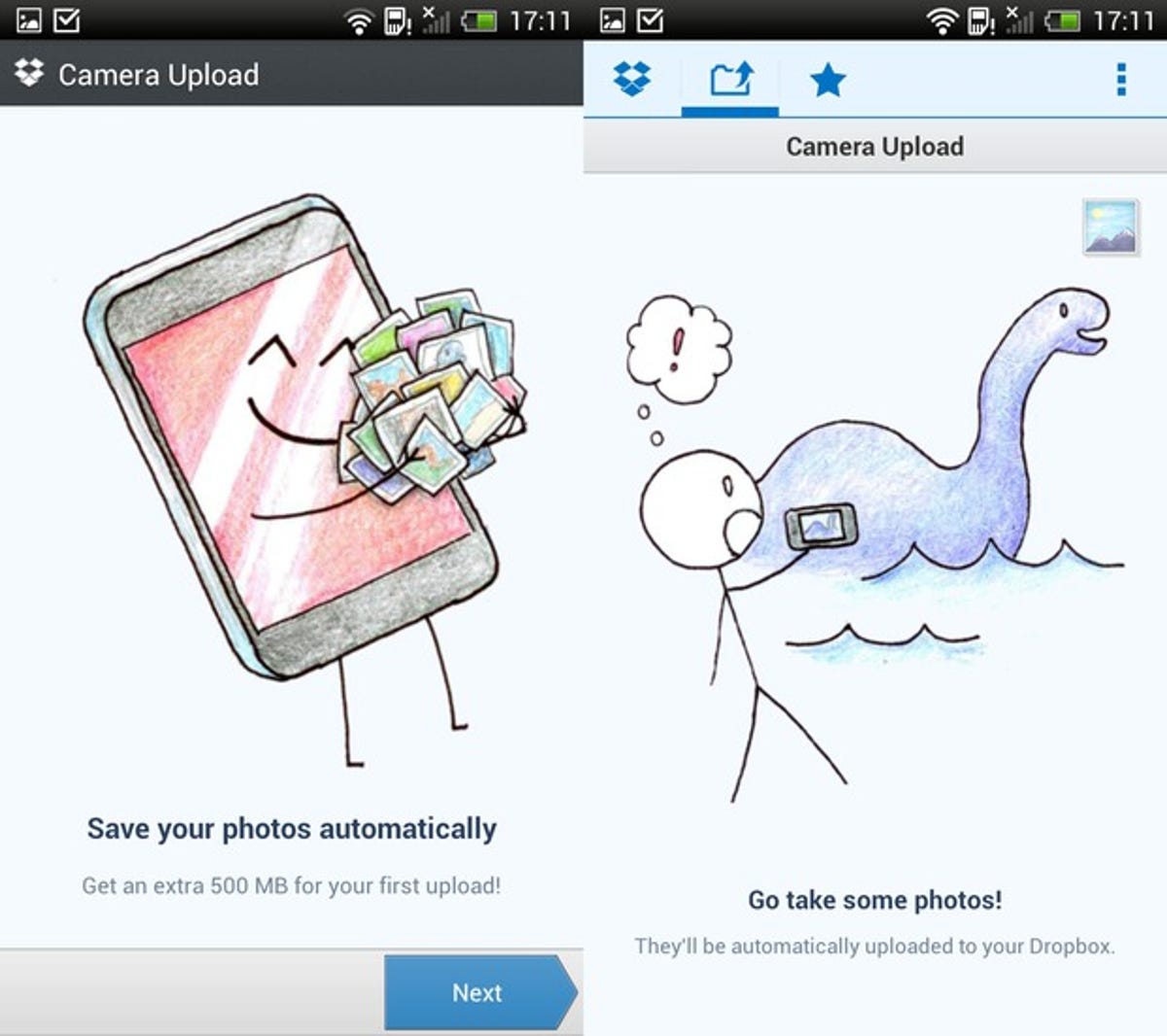 Activate Dropbox and photo uploading