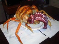 <p>Cthurkey -- which was given the nickname "Cthuken" by fans online -- is made from bacon, crab, octopus, and turkey.</p>