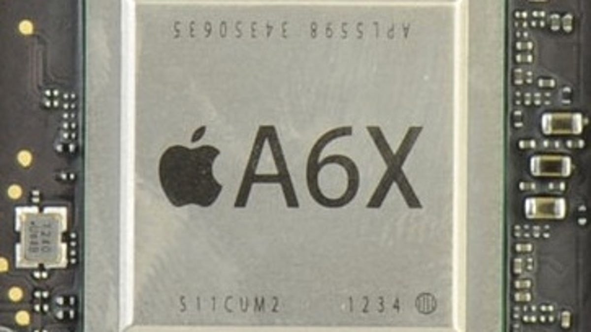 Apple's fastest current chip is the A6X used in the iPad 4.