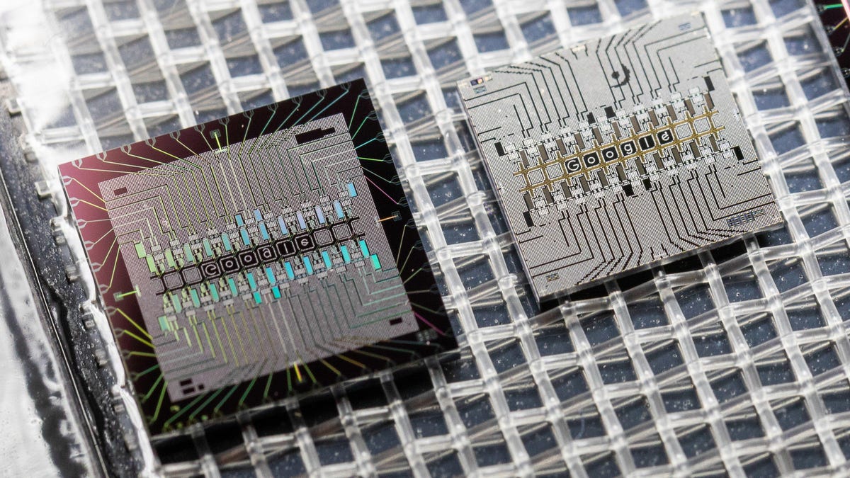 Google quantum computer Sycamore chip components