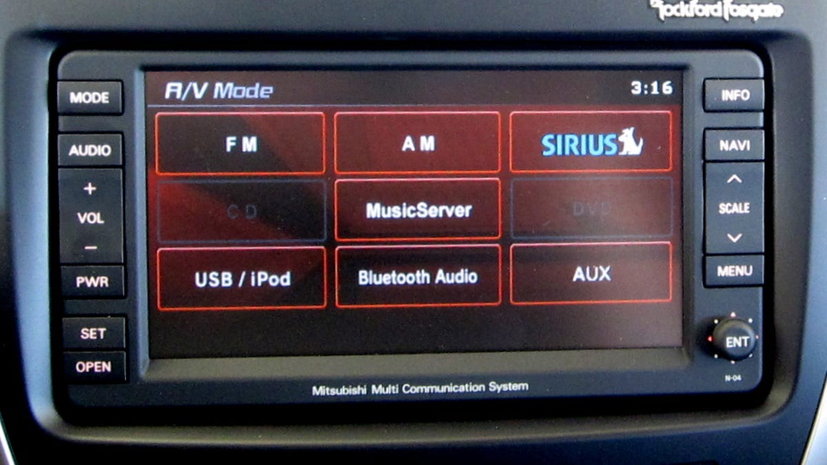2011 Mitsubishi Outlander Sport audio screen