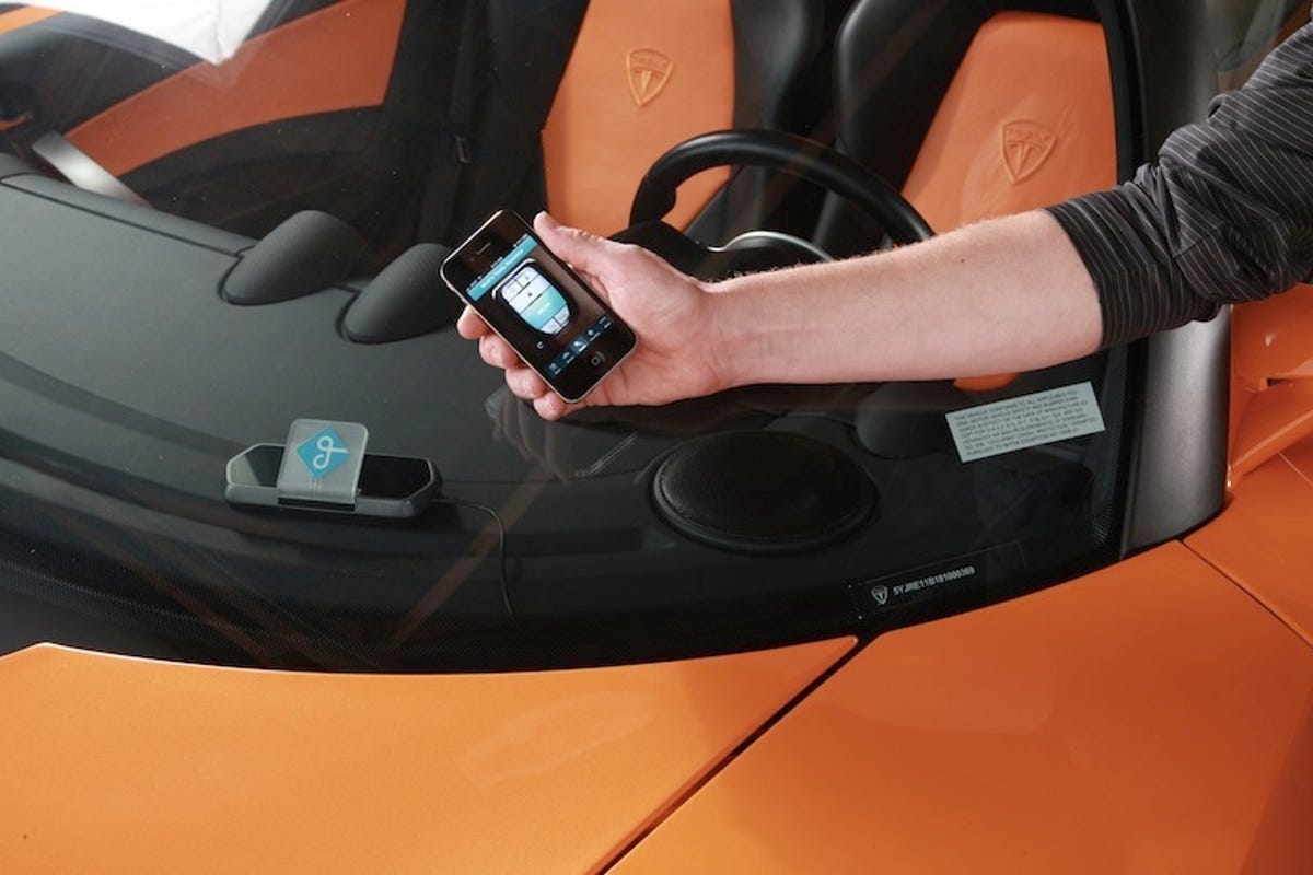 Peer-to-peer car sharing service Getaround uses its Getaround Car Kit and iPhone app to let members rent vehicles.