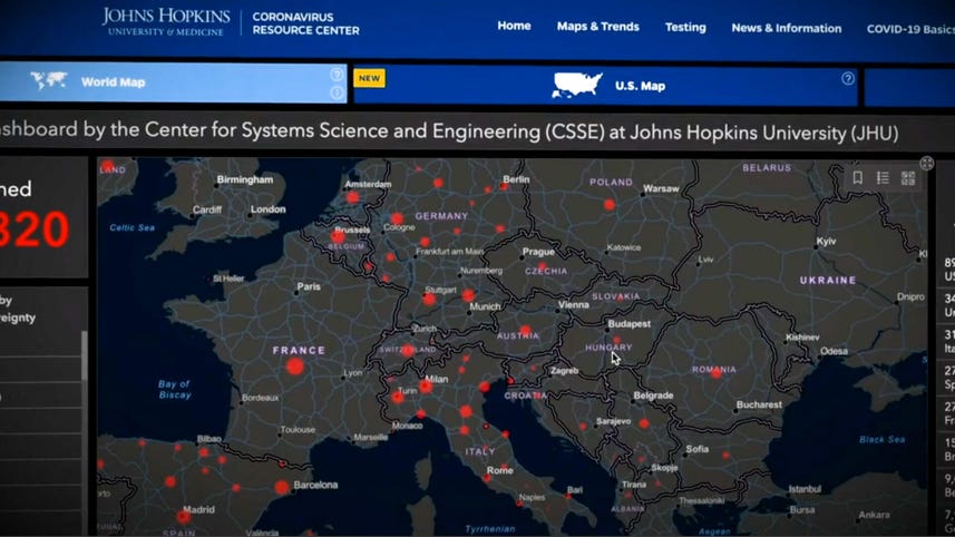 Microsoft aids Johns Hopkins University with COVID-19 map tracker