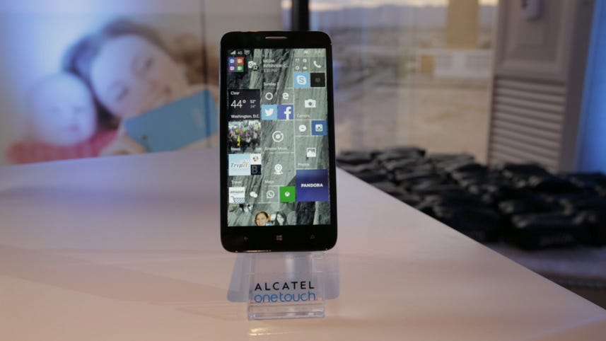 Alcatel's first Windows 10 phone has a shot of color
