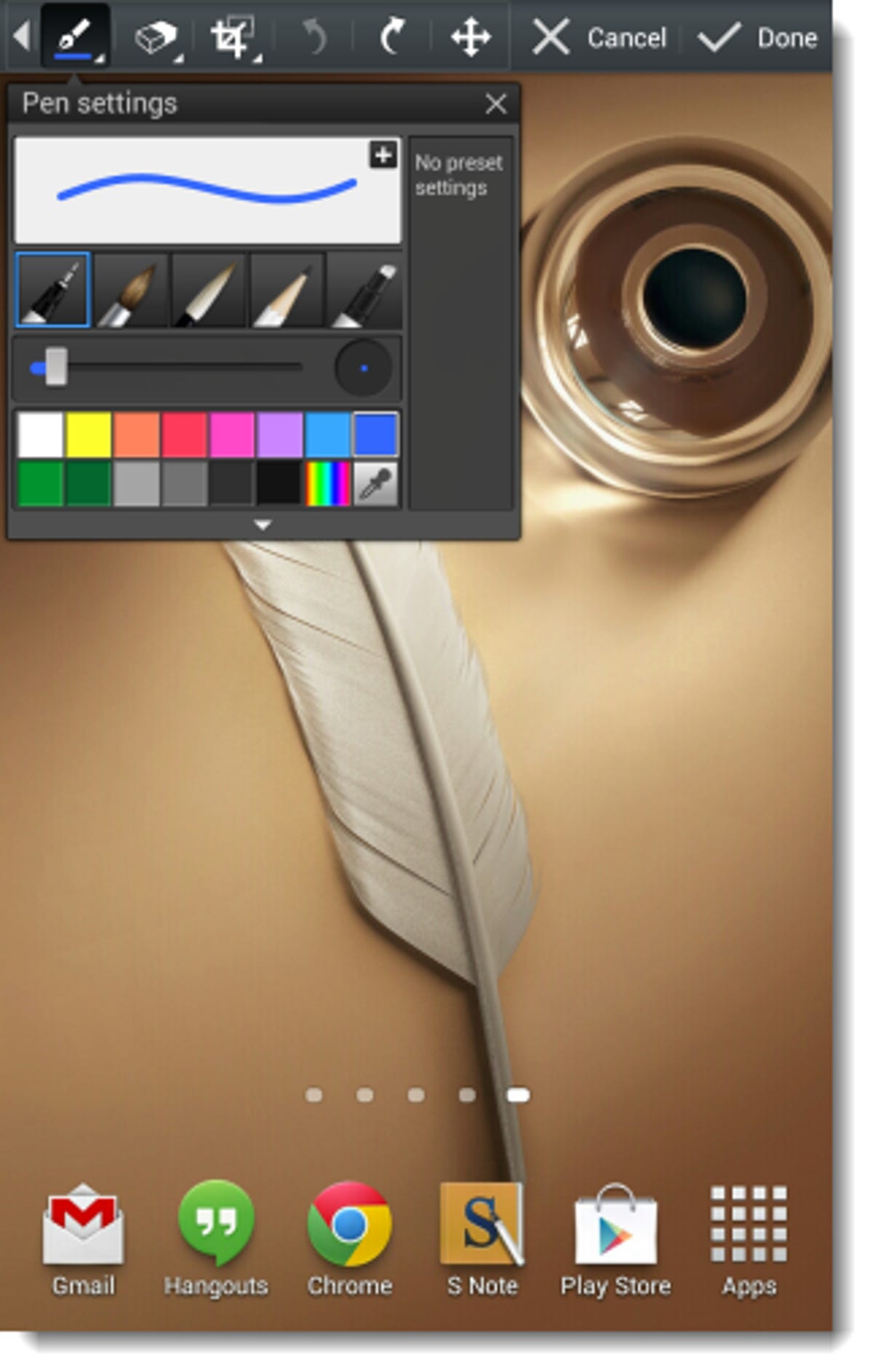 Galaxy Note 8.0 screenshot editing tools