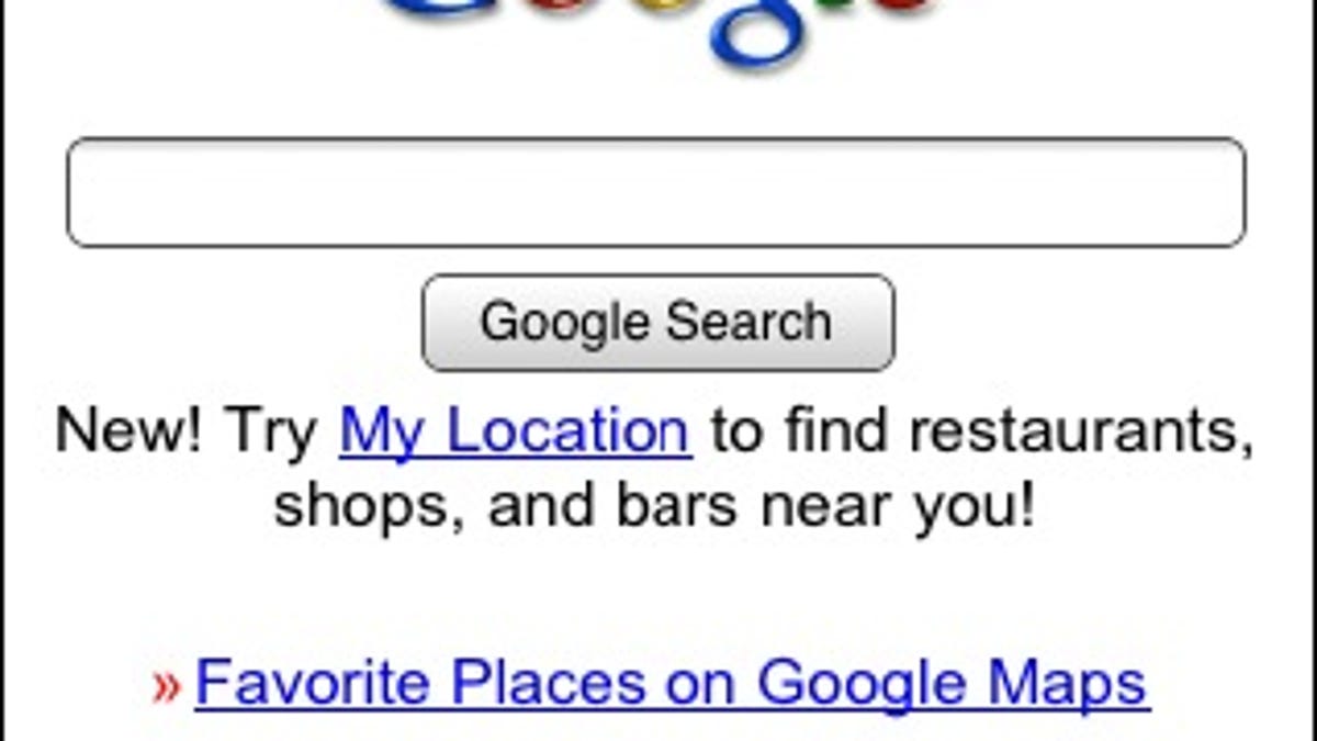 Google My Location on iPhone 3.0