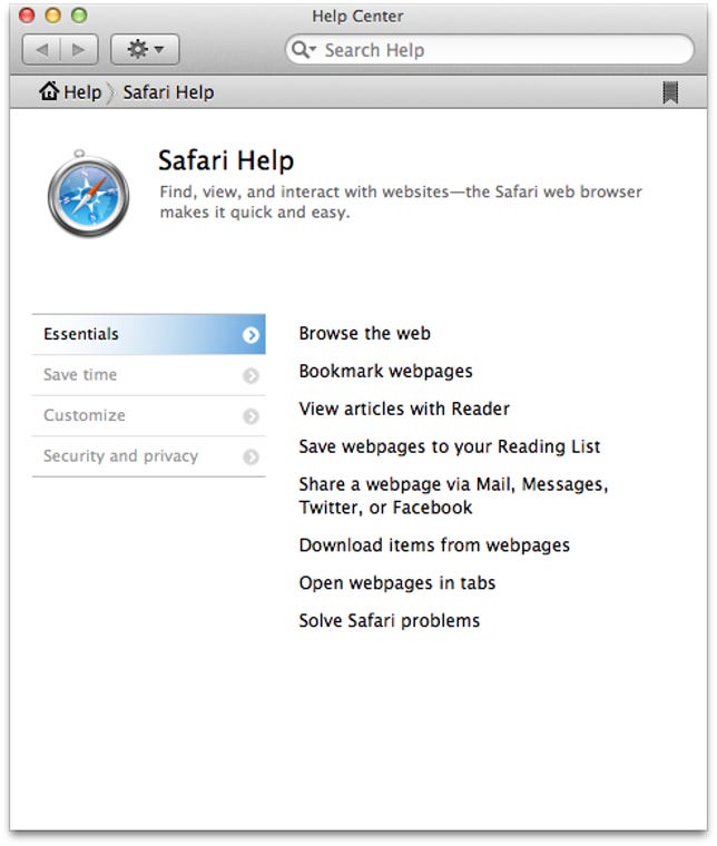 OS X Help Viewer