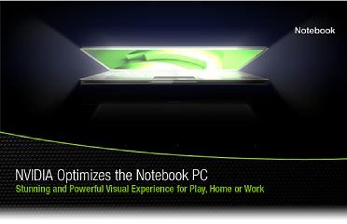 Nvidia graphic on its notebook home page