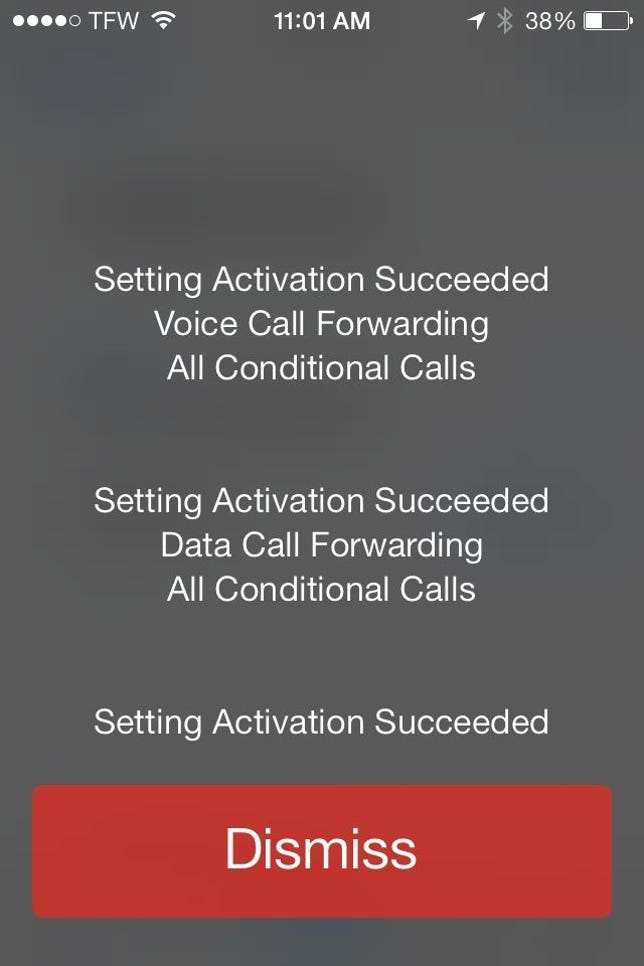 Successful voice mail rererouting.