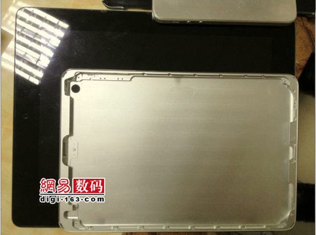 Purported shots of the iPad Mini rear casing.