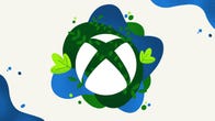 The Xbox "X" Logo, in white, is surrounded by leaves and greenery