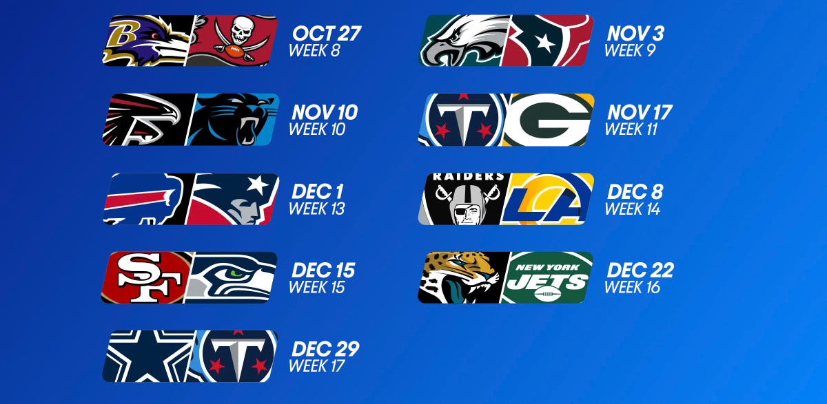 NFL Thursday Night Football Schedule 2022 