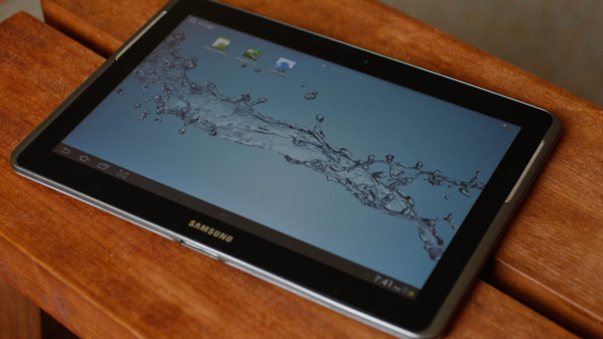 The Samsung Galaxy Tab 2 10.1 -- one of the allegedly affected devices.