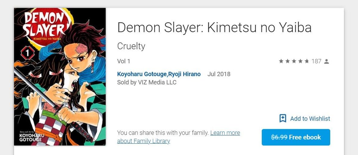 Demon Slayer's first manga volume is free for a limited time - CNET