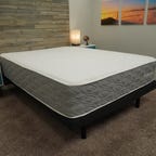 Allswell Luxe mattress on a bedframe
