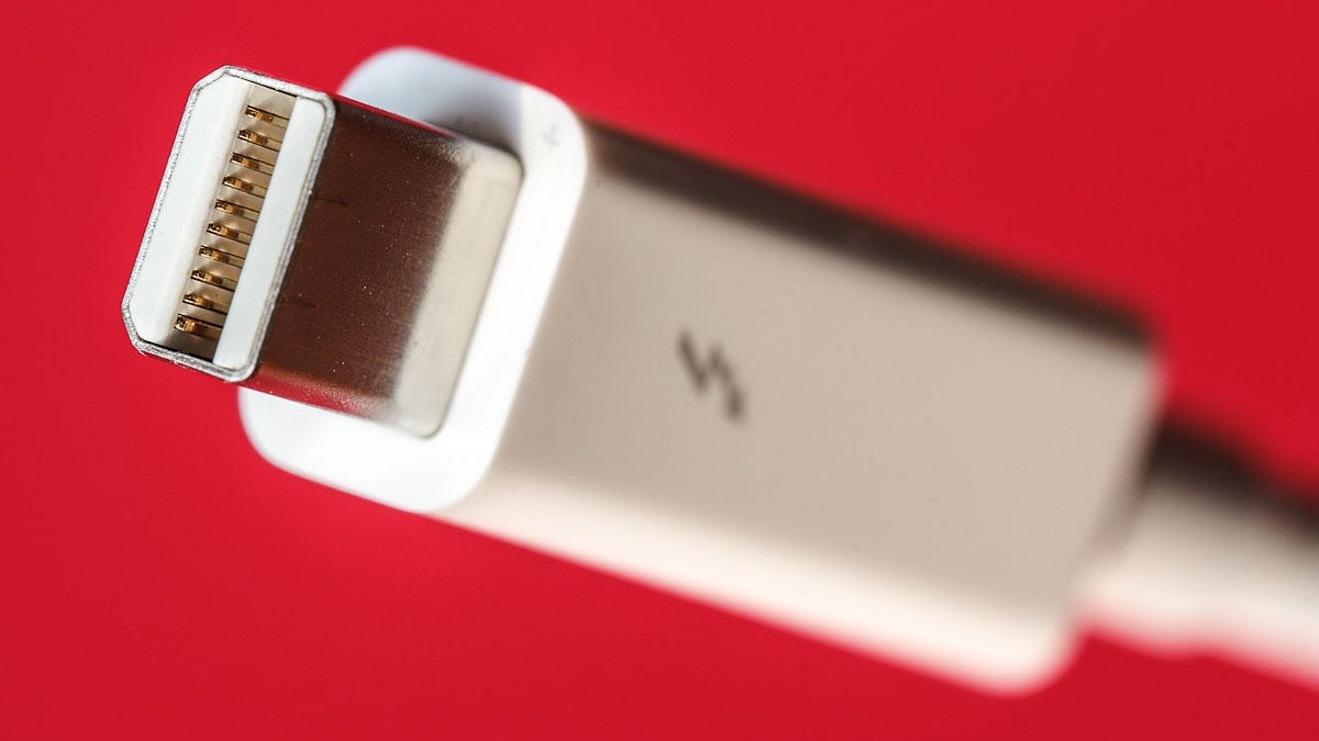 Thunderbolt reuses Mini DisplayPort connectors, giving designers a head start with hardware and helping make it possible to plug DisplayPort monitors directly into Thunderbolt.